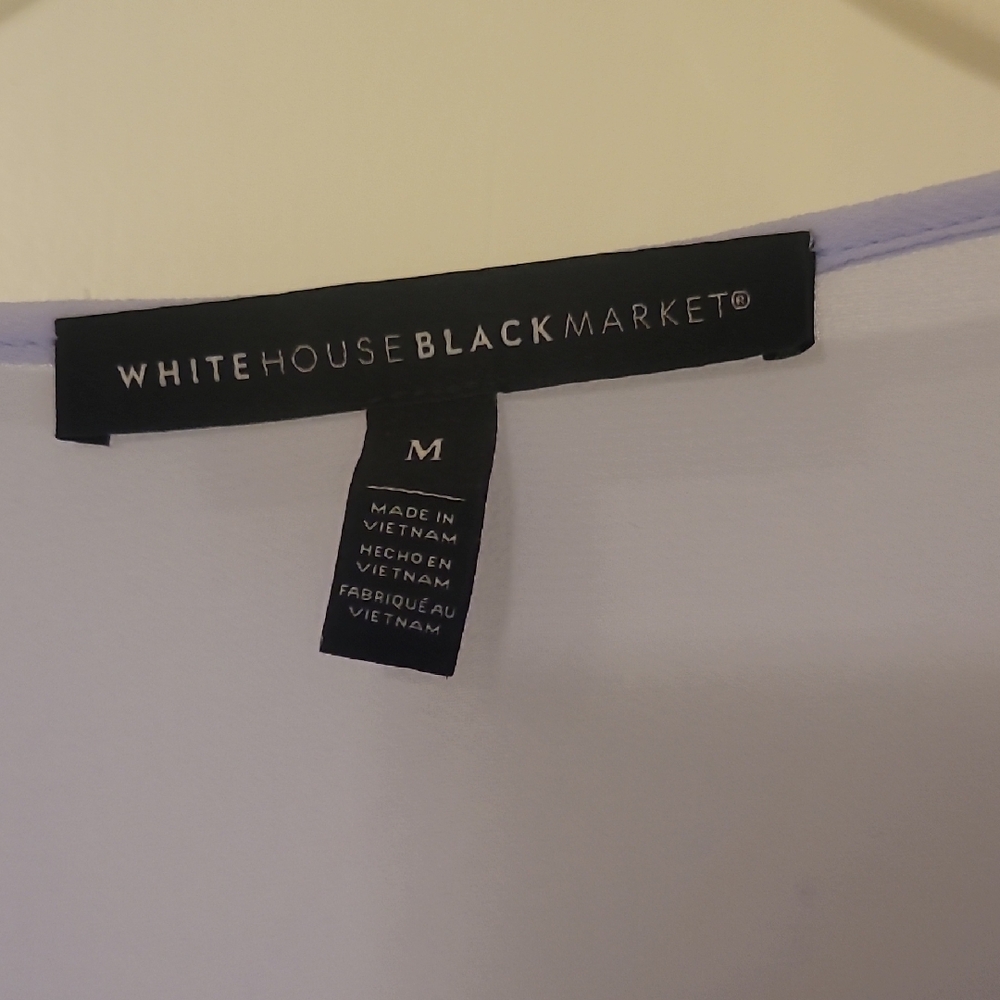 White House Black Market Lavender Ruffle Blouse - Picture 3 of 5